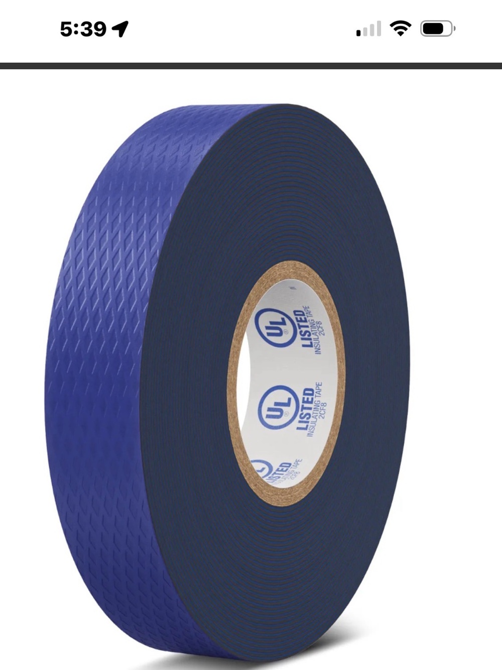 Blue Insulating Electrical Tape - Listed
Price is for 17 rolls